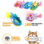 ماهی رباتیک جینو تویز (Gino Toys) مدل Robotic Fish Gino با حسگر هوشمند آب