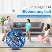 توپ پرنده (فلاینگ بال) دو پره شارژی با قابلیت بومرنگ و نورپردازی RGB – مناسب تمام سنین