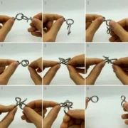 مجموعه گره های فلزی طرح پازل میخ فکری - تصویر 4