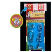 مجموعه گره های فلزی طرح پازل میخ فکری - تصویر 6