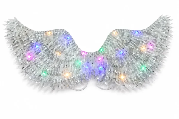 بال فرشته پارچه‌ای چراغ‌دار سایز متوسط LED | کمیاب‌فان