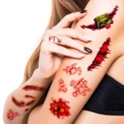 تتو موقت هالووینی طرح دنده مدل Bite برای جشن‌ها - تصویر 4