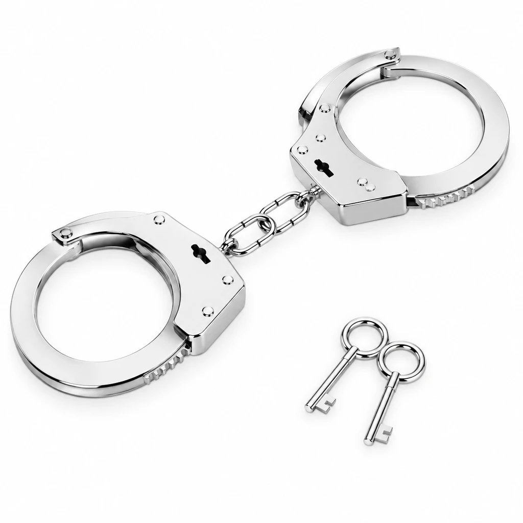 دستبند پلیس فلزی اسباب بازی با ۲ کلید | اکسسوری ایفای نقش | کمیابفان خرید دستبند پلیس فلزی اسباب بازی با ۲ کلید | اکسسوری ایفای نقش | کمیابفان