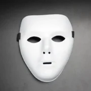 نقاب خنثی تئاتری زنانه سفید دنیای سرگرمی‌های کمیاب - تصویر 3